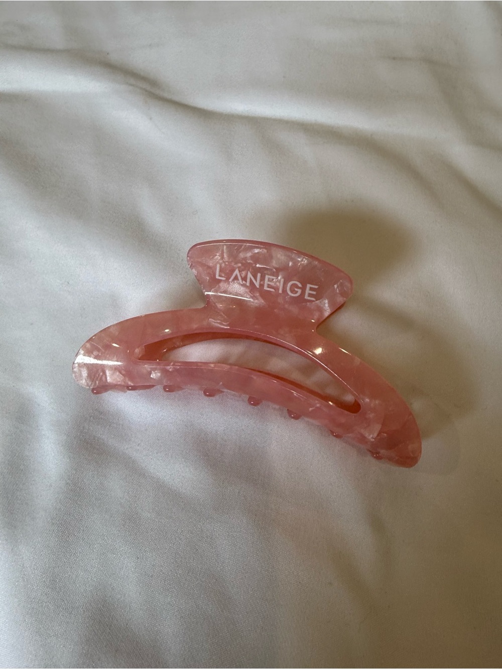 LANEIGE Pearl Pink Marble Hair Claw Clip